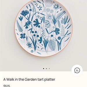 New Hermes A Walk in the Garden tart platter